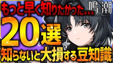 【鳴潮】大損注意20選!!もっと早く知りたかったお得な豆知識20選まとめ!!【めいちょう wutheringwaves】