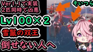 【鳴潮】Ver1.1で追加された凶悪なレベル100雪鬣の双王【桃祈ソロ】