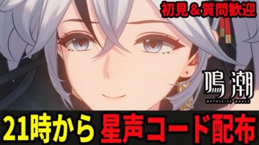 【鳴潮】３連休も21時からガチャ石、育成素材のもらえるシリアルコードを配布します/初見＆質問歓迎中【Wutheringwaves 】#鳴潮 #鳴潮RALLY