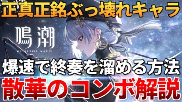 【鳴潮】散華の爆速終奏溜めコンボ解説！ツバキと相性抜群！鳴潮の理から逸脱したヤバすぎるキャラ #鳴潮 #鳴潮RALLY