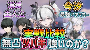 【＃鳴潮】ツバキは今汐や消滅主人公よりも強いのか？！無凸餅有で実戦性能比較【WutheringWaves】