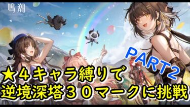 【鳴潮】逆境深塔★４キャラ縛りで３０マークに挑戦する PART２！今期は敵が固いらしい！【wutheringwaves】