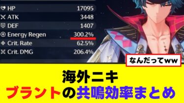 【鳴潮】海外ニキ、ブラントの育成が限界突破してしまうww