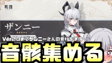 【鳴潮：live】Ver2.3到来！新キャラ『ザンニー』を使い方を極めて行きます。