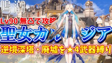 【鳴潮】新限定キャラ「カルテジア」星４武器縛りで、エンドコンテンツを攻略！２つの形態を上手く切り替えながらパーティーローテーションを工夫をしながら▲３０スコアSSS目指します